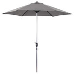 Habitat et Jardin Parasol jardin droit Alu  Sol  - Rond - Ø 3m - Gris