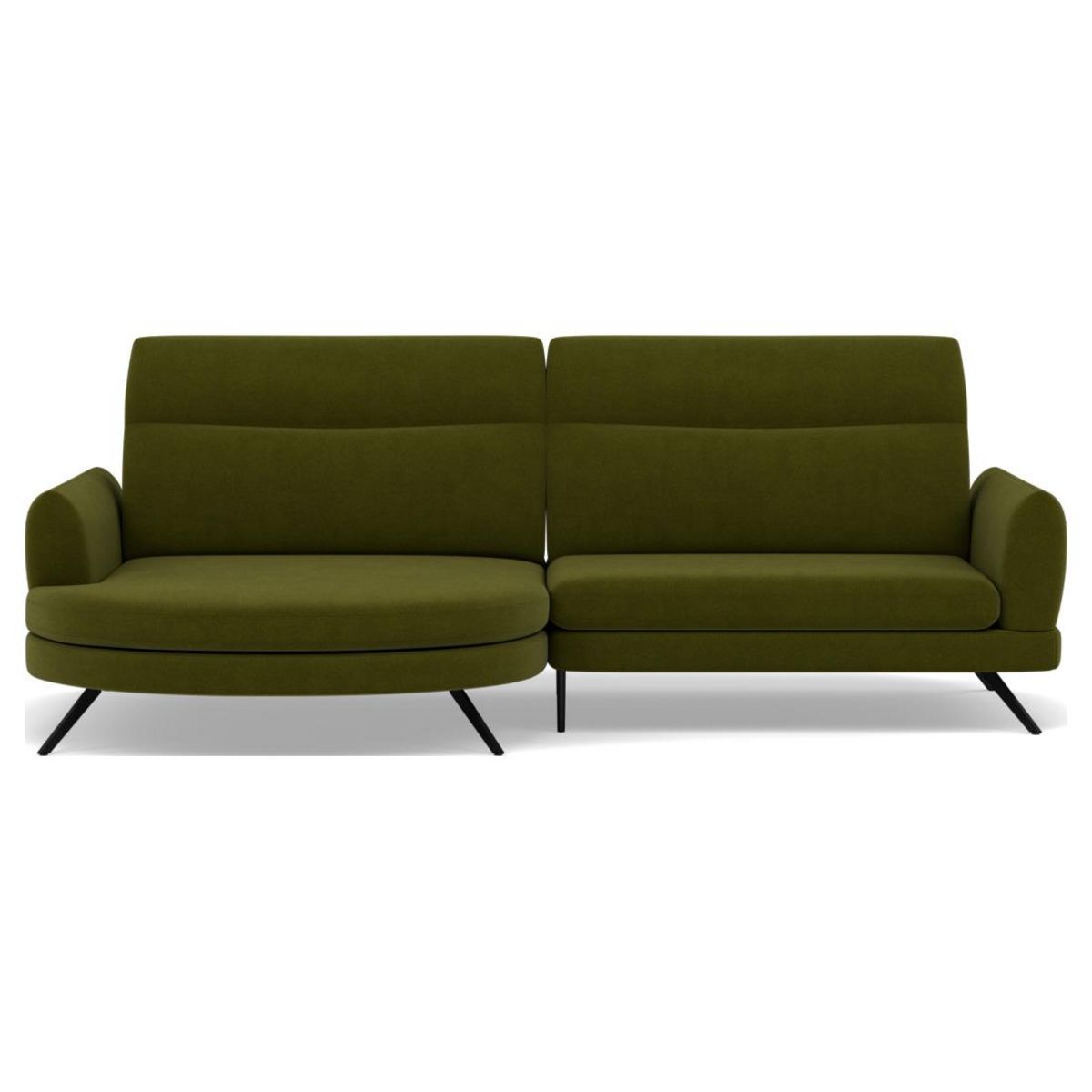 LISA DESIGN Terry - canapé d'angle gauche 4 places avec têtières réglables en tissu texturé