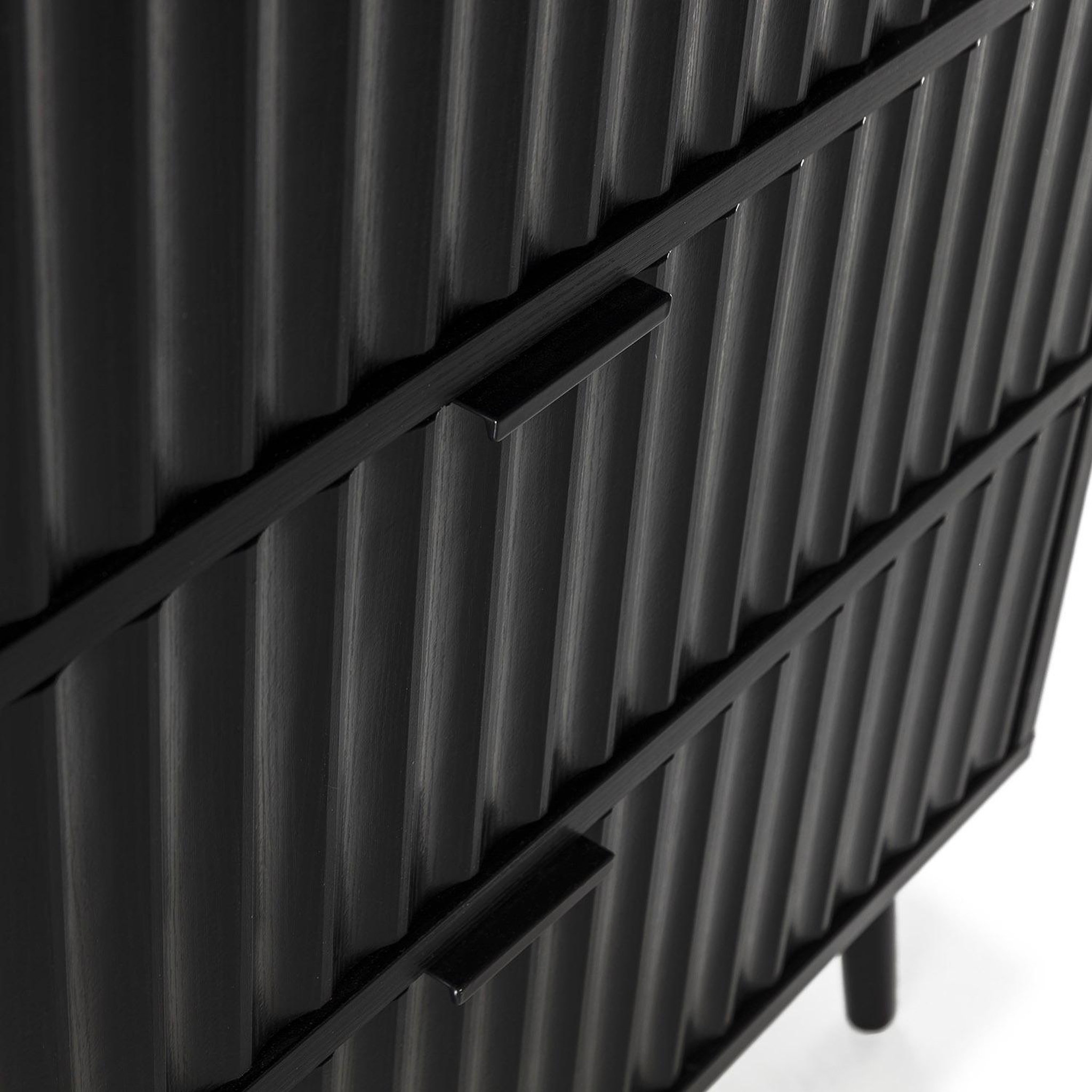 Voir la diapositive 5 : VS VENTA-STOCK Commode Lluvia 3 tiroirs couleur noir