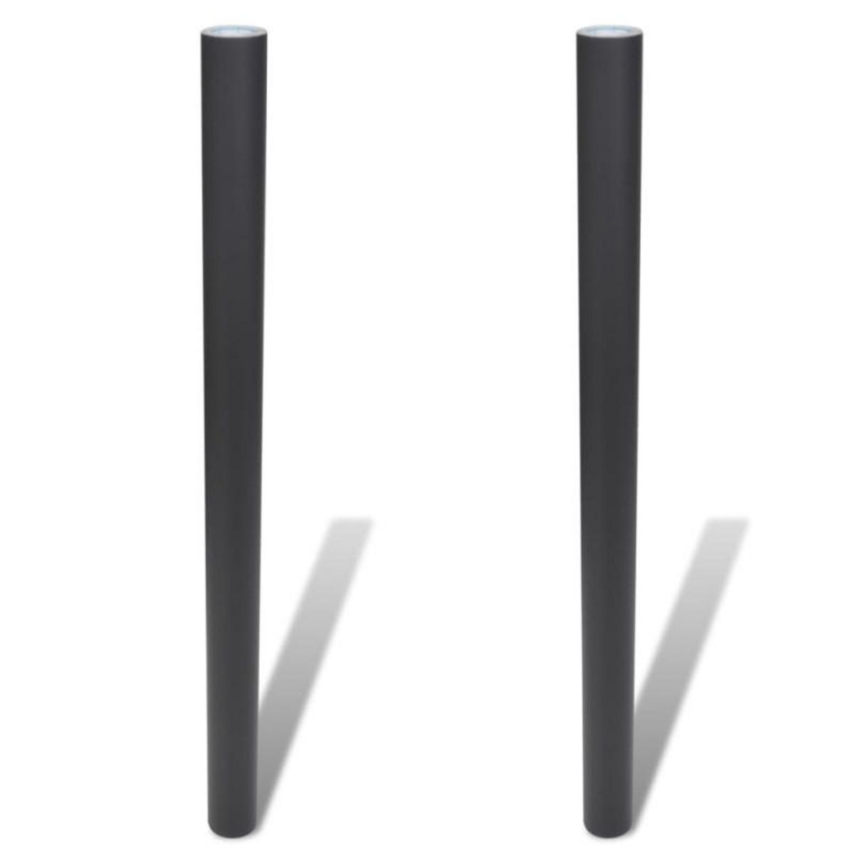 VIDAXL Tableau noir autocollant mural 0,6x2 m 2 rouleaux avec craies