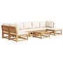 Voir la diapositive 2 : VIDAXL Salon de jardin avec coussins 8 pcs bois massif d'acacia