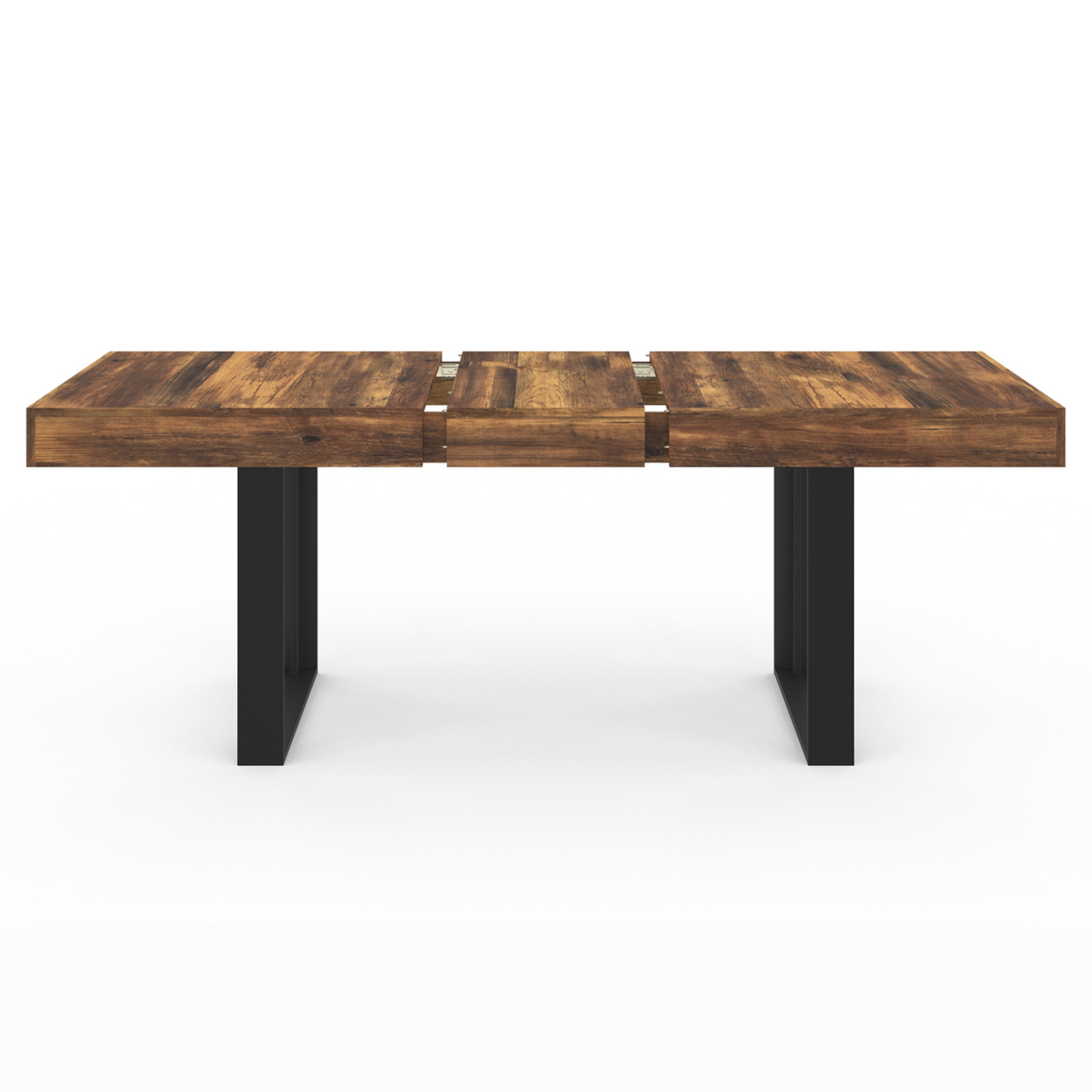 Voir la diapositive 3 : ID MARKET Table à manger extensible rectangle phoenix 4-8 personnes bois plateau hawkins 160-200 cm