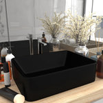 VIDAXL Lavabo de luxe Noir mat 41x30x12 cm Ceramique