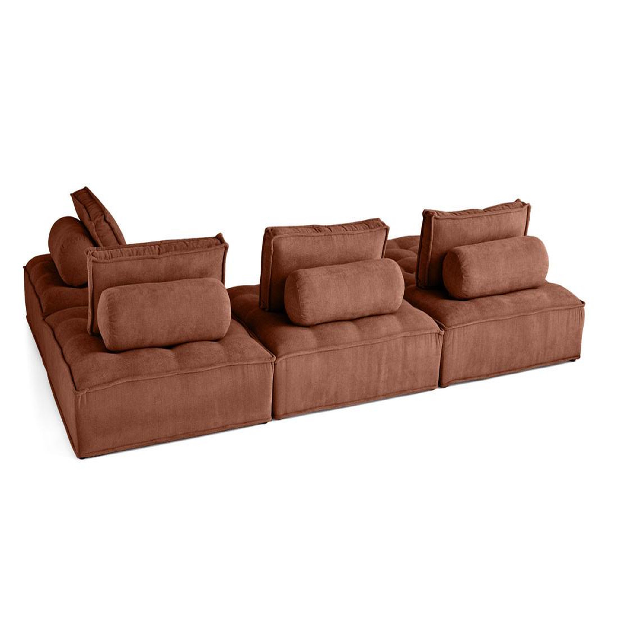 Voir la diapositive 5 : BEST MOBILIER Marisol - canapé panoramique modulable 7 places - velours texturé