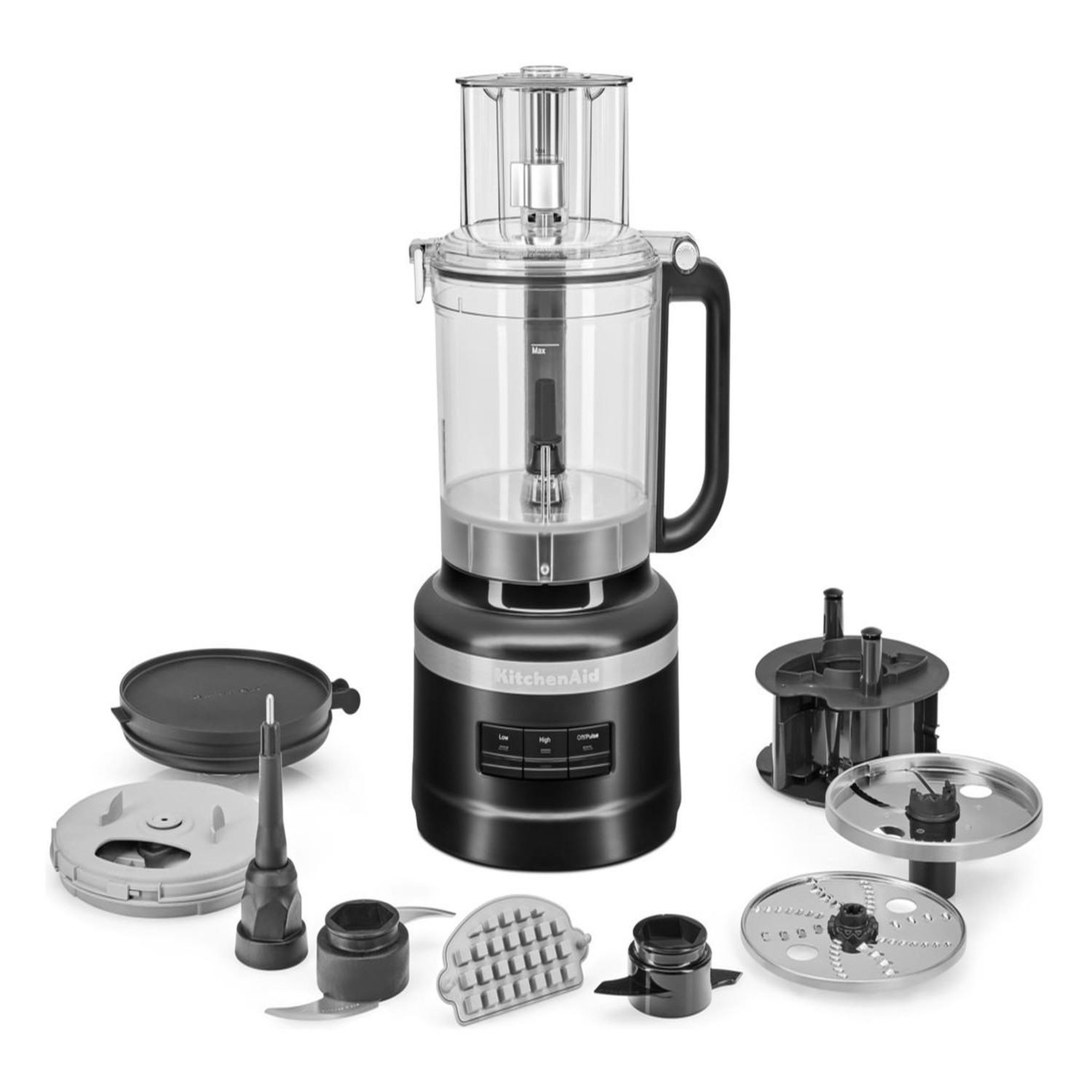 Voir la diapositive 3 : KitchenAid Kitchenaid 5kfp1319ebm robot de cuisine 400 w 3,1 l noir, argent, transparent