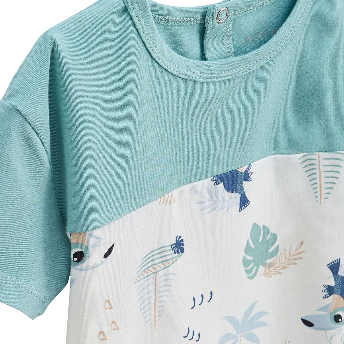 Petit Béguin Ensemble enfant t-shirt et short en gaze de coton Toucana