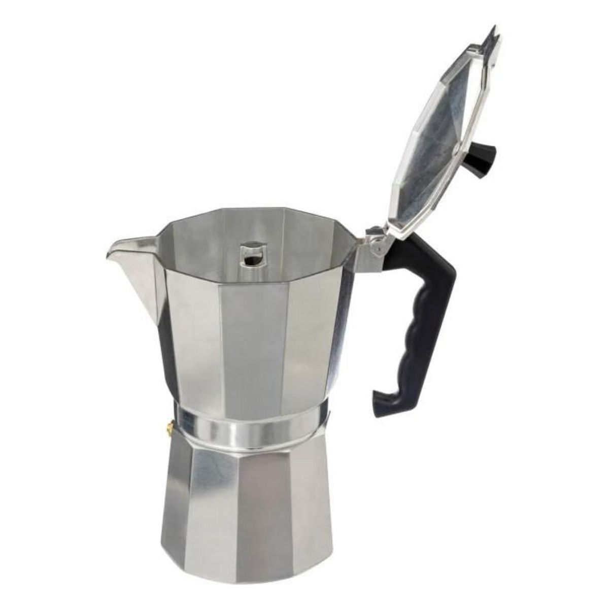 SECRET DE GOURMET Cafetière Italienne  9 Tasses  21cm Argent