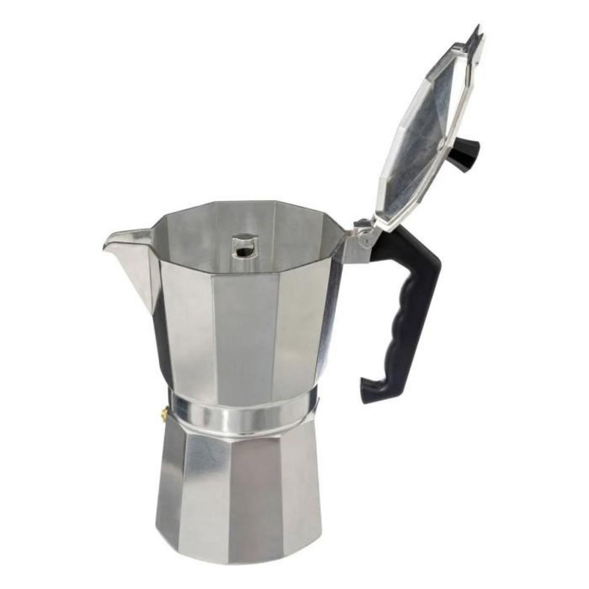 SECRET DE GOURMET Cafetière Italienne  9 Tasses  21cm Argent