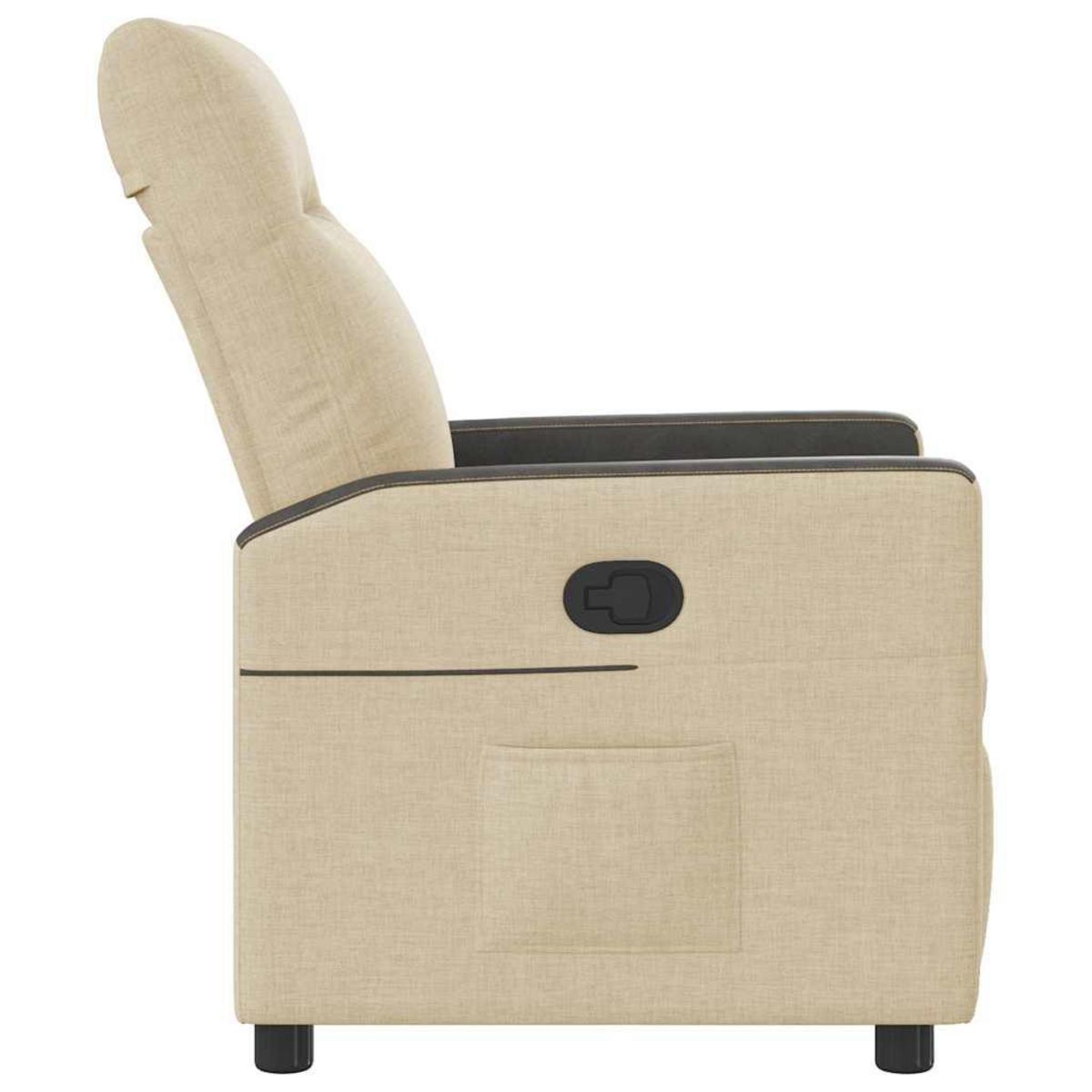 VIDAXL Fauteuil inclinable Creme Tissu