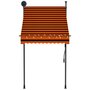 VIDAXL Auvent manuel retractable avec LED 100 cm Orange et marron