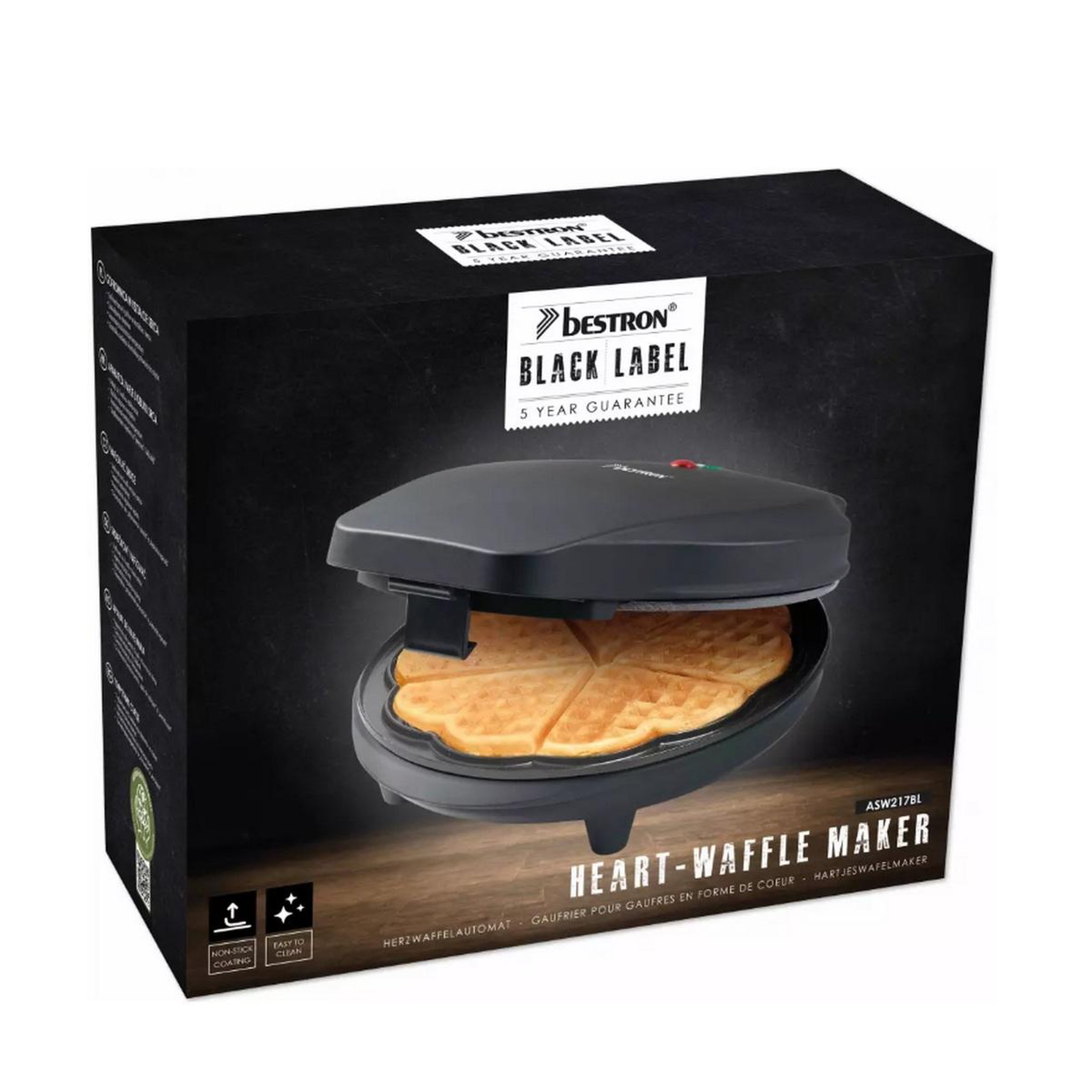 Voir la diapositive 4 : Bestron Gaufrier 700w noir - ASW217BL