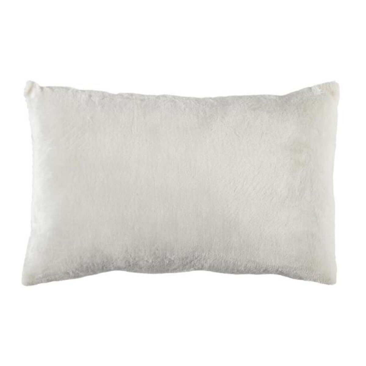 Paris Prix Coussin Déco Flanelle  Grosse Côtes  30x50cm Blanc