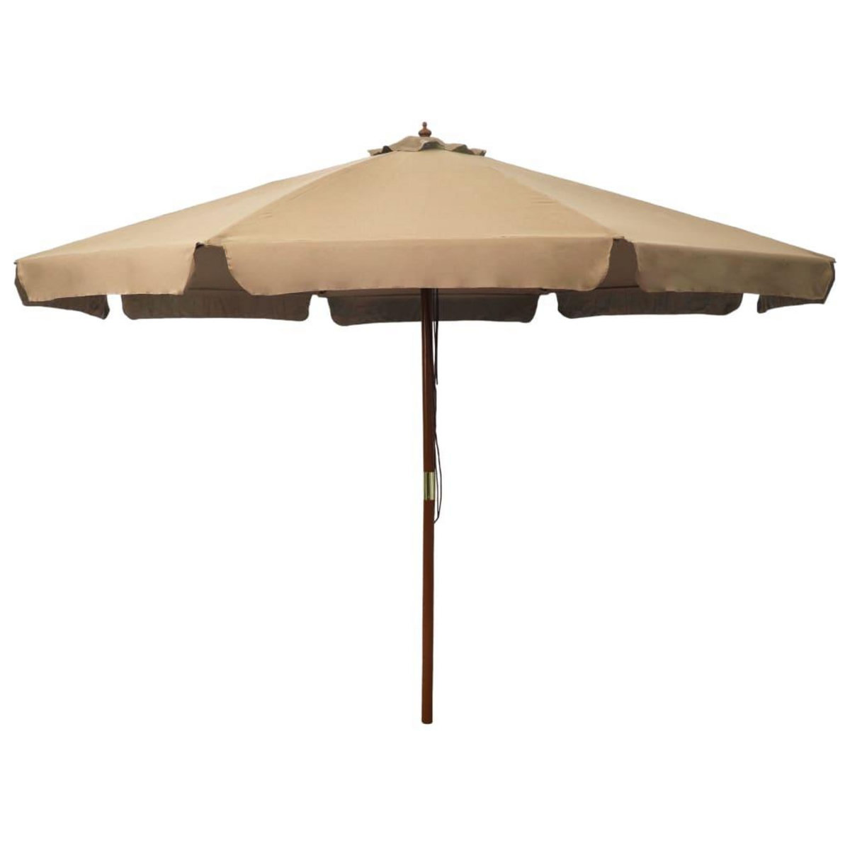 VIDAXL Parasol d'exterieur avec mat en bois 330 cm Taupe