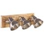 Voir la diapositive 2 : VIDAXL Lampe murale industrielle Argente 70x23 cm E27 Bois de manguier