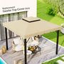Voir la diapositive 2 : OUTSUNNY Toile de rechange pour pavillon tonnelle tente 2,96L x 2,96l m polyester haute densité 170 g/m² beige