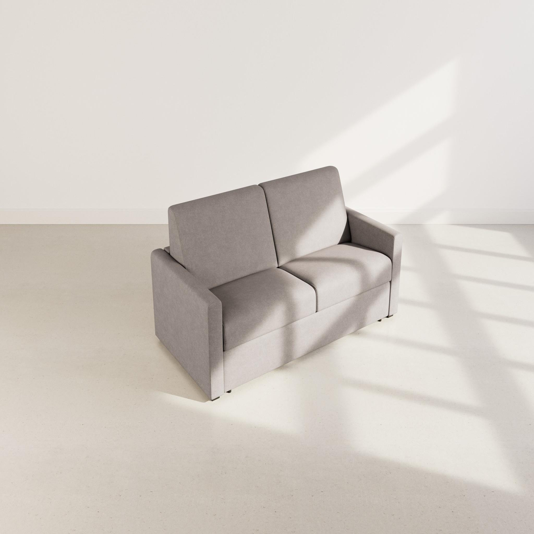 Voir la diapositive 6 : BEST MOBILIER Julia - canapé 3 places convertible express couchage quotidien 140 cm matelas 14 cm en tissu