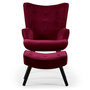 Voir la diapositive 2 : Paris Prix Fauteuil & Pouf Scandinave  Nomi  100cm Bordeaux