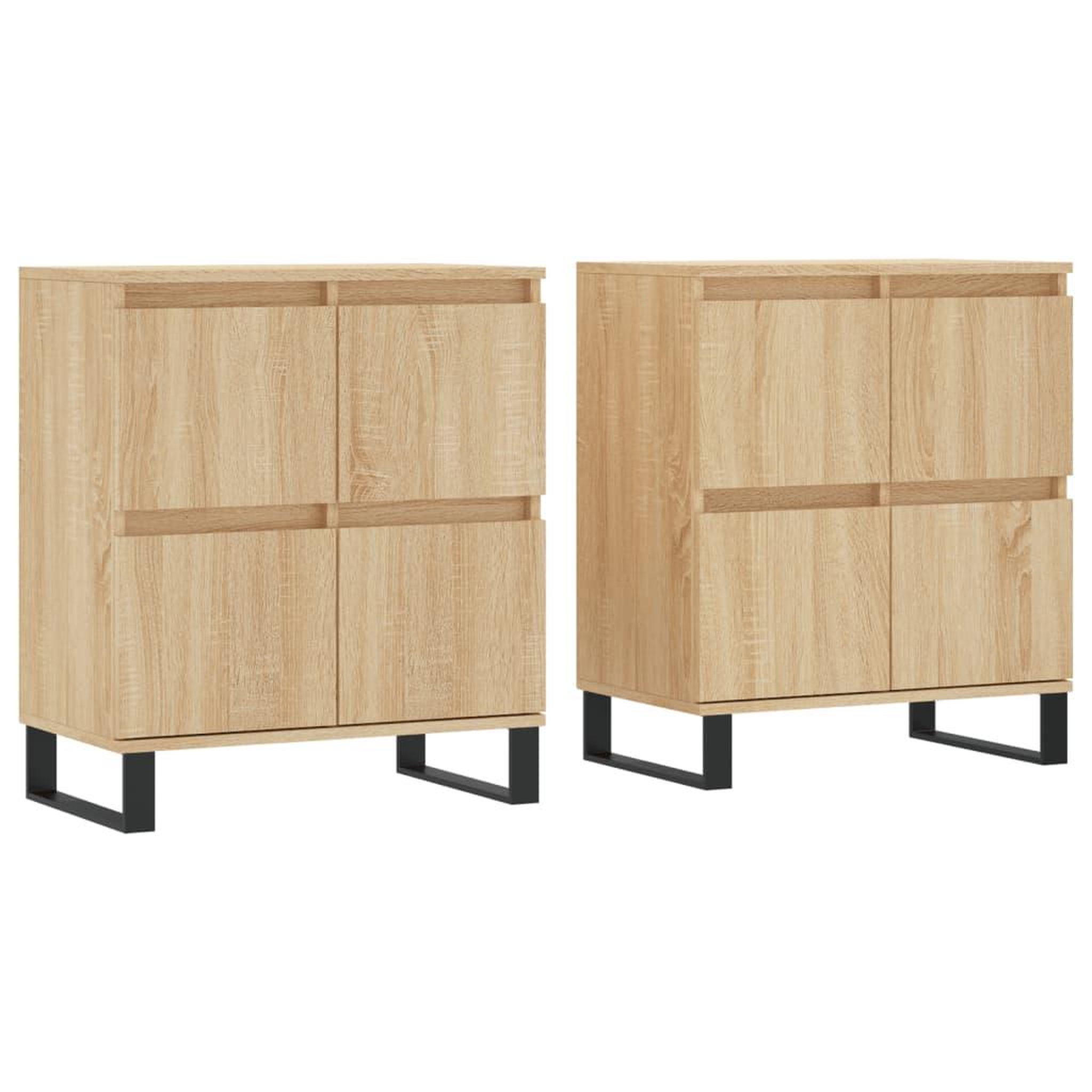 Voir la diapositive 2 : VIDAXL Buffets 2 pcs chene sonoma bois d'ingenierie