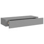 Voir la diapositive 5 : VIDAXL Etagere a tiroir murale Gris 60x23,5x10 cm MDF