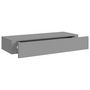 Voir la diapositive 5 : VIDAXL Etagere a tiroir murale Gris 60x23,5x10 cm MDF