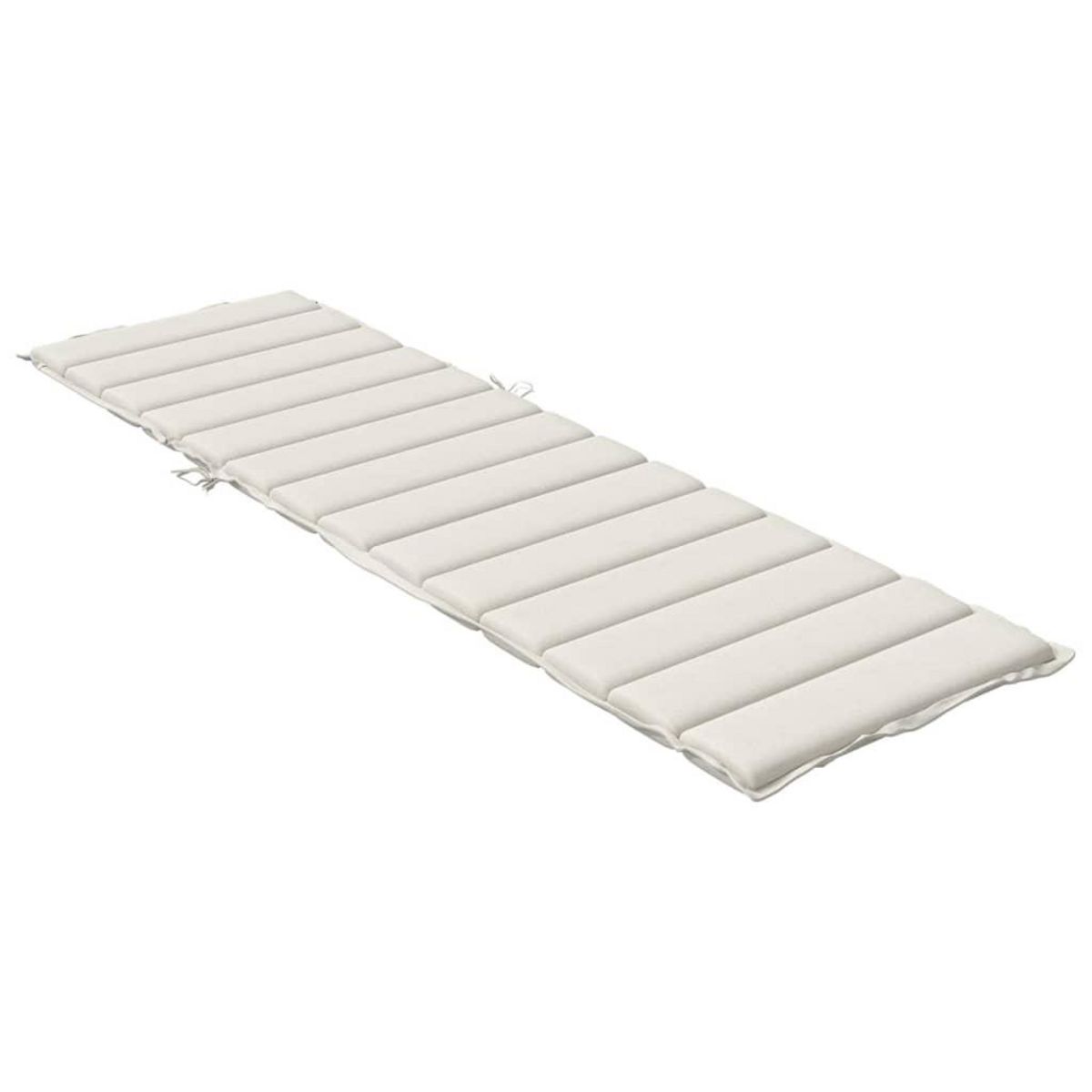 VIDAXL Coussin de chaise longue creme melange 200x60x4 cm tissu