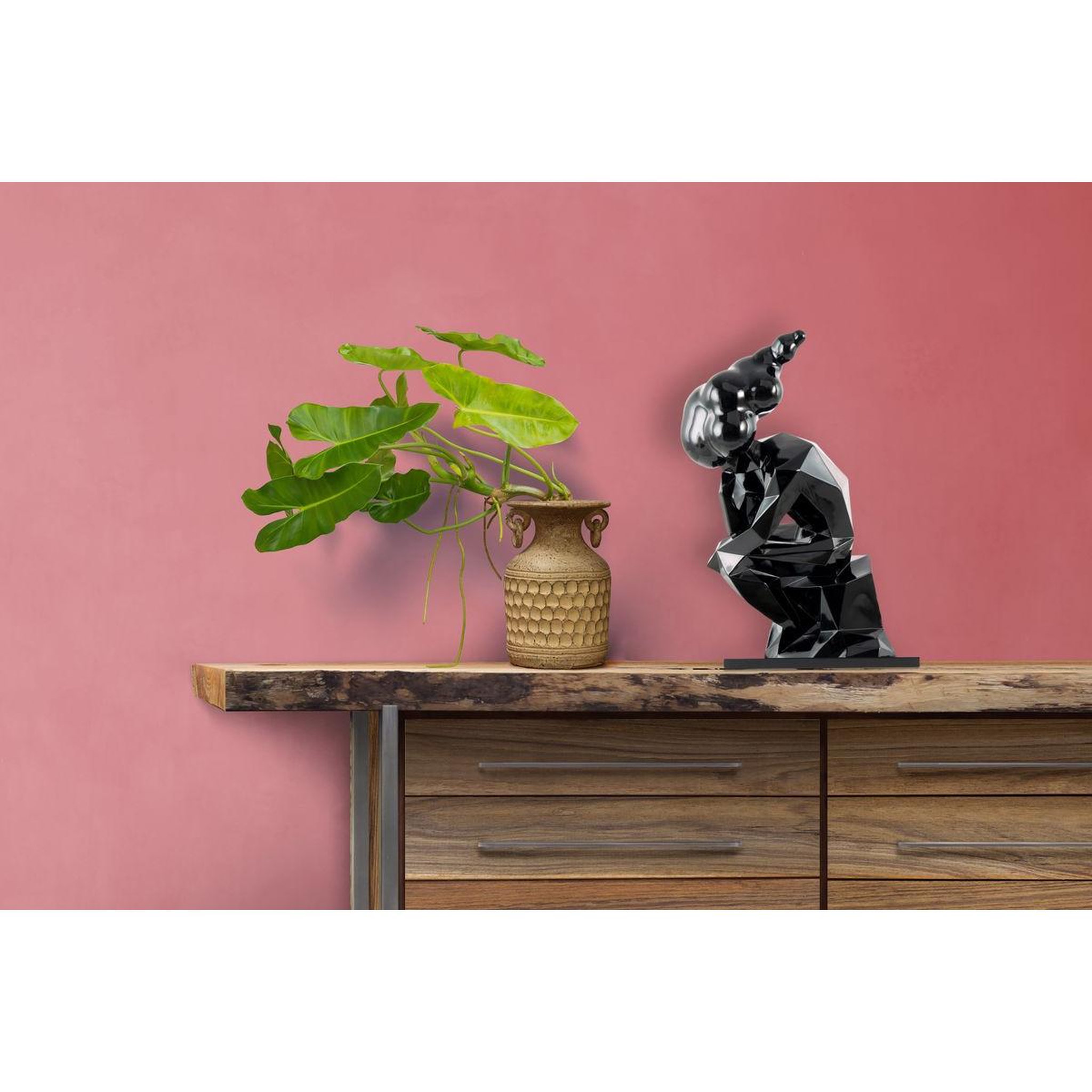 Voir la diapositive 4 : Paris Prix Statue Design  Sculpture Kenya  47cm Noir