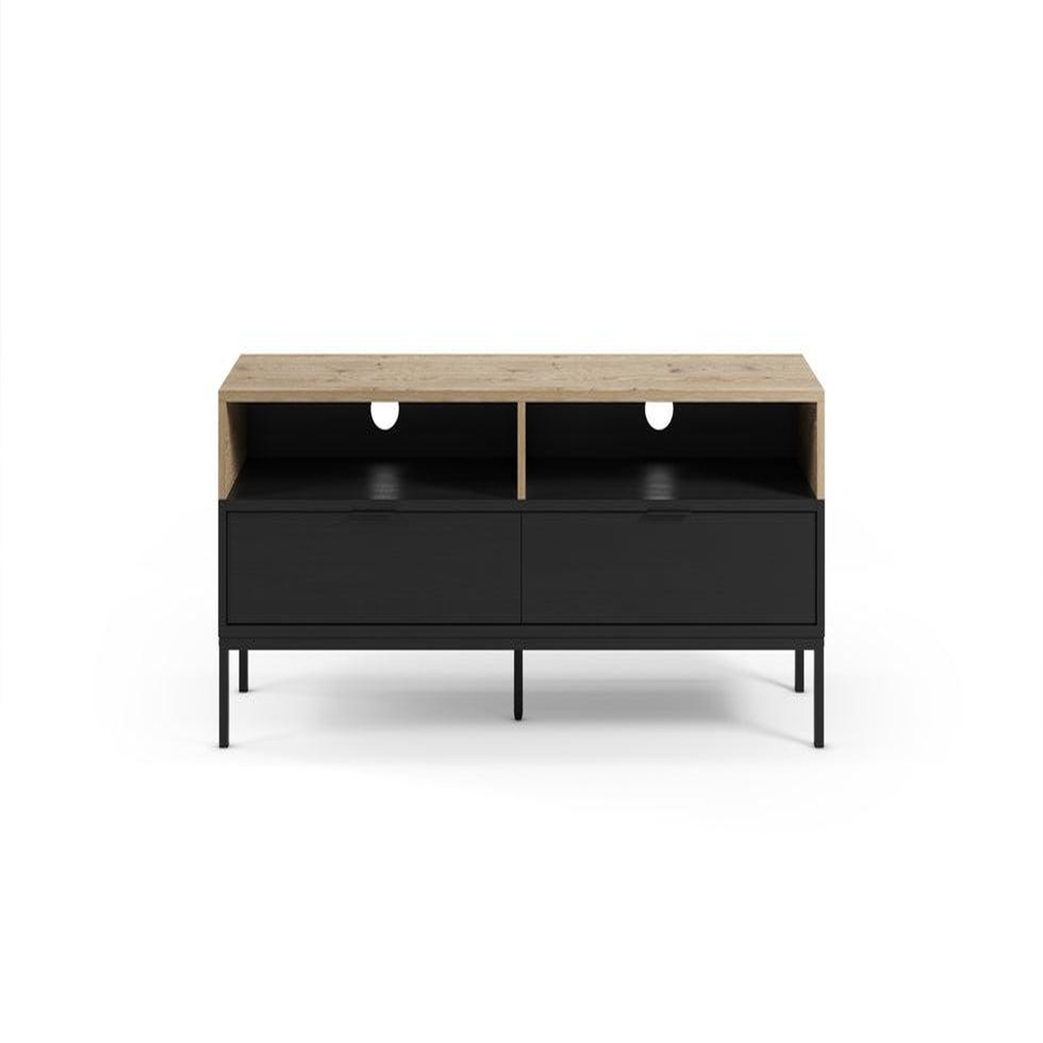CASANOVA PARIS Eline - meuble tv 140cm en mélamine - noir