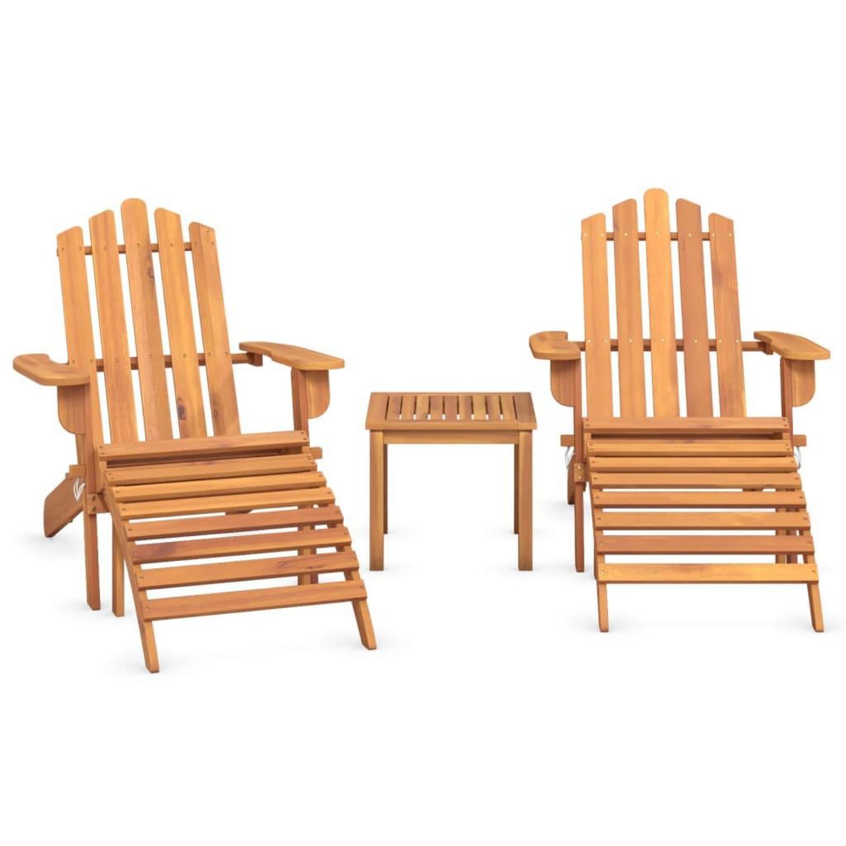 VIDAXL Ensemble de salon de jardin Adirondack 3 pcs bois acacia solide