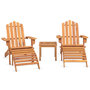 Voir la diapositive 3 : VIDAXL Ensemble de salon de jardin Adirondack 3 pcs bois acacia solide