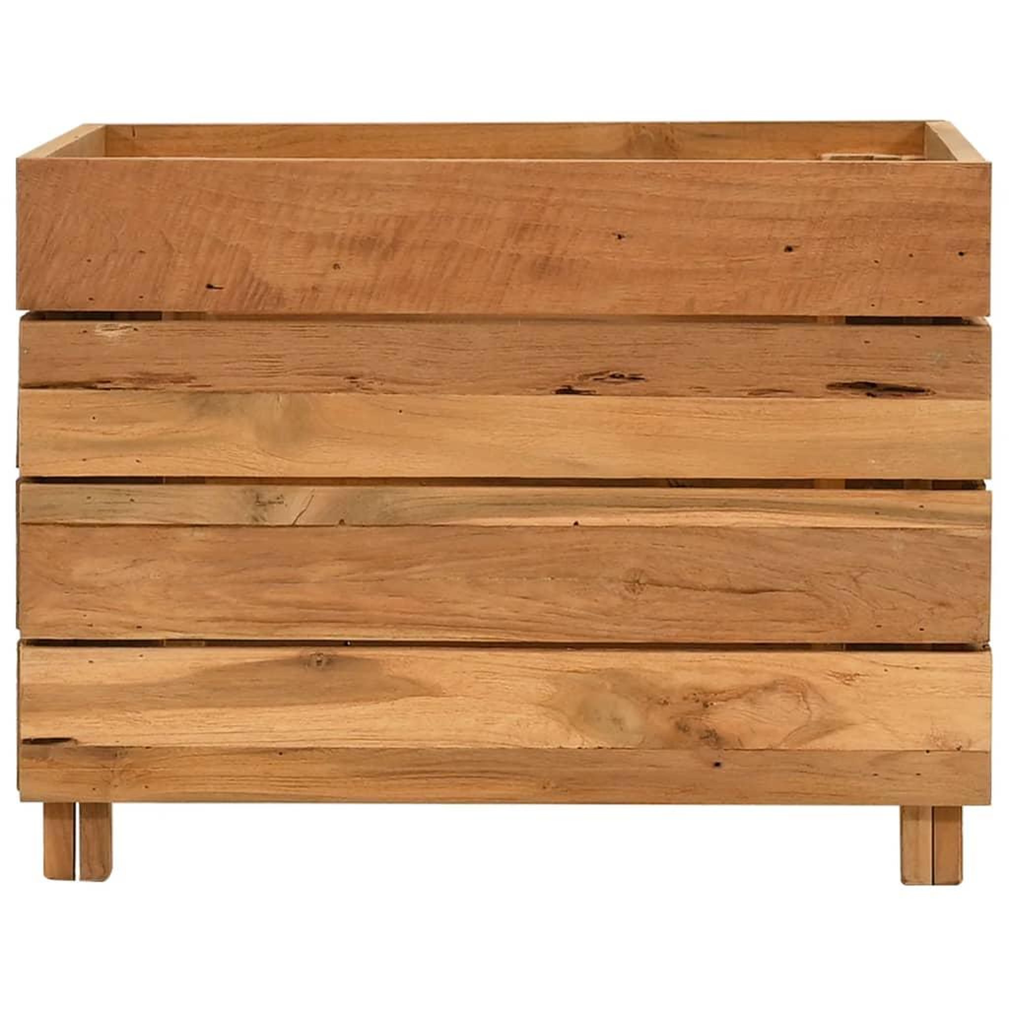 Voir la diapositive 3 : VIDAXL Lit sureleve 50x40x38 cm bois de teck recycle et acier