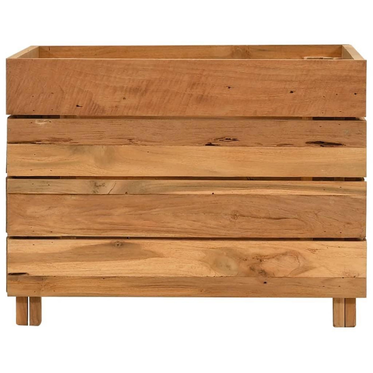 VIDAXL Lit sureleve 50x40x38 cm bois de teck recycle et acier