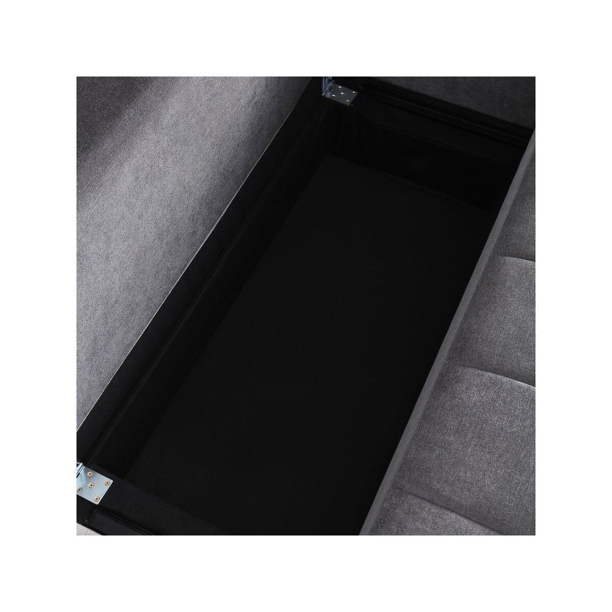 Habitat et Jardin Canapé d'angle convertible tissu chenille 3 places -  Trocadero  - Gris