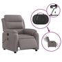 Voir la diapositive 5 : VIDAXL Fauteuil de massage inclinable electrique Taupe Tissu