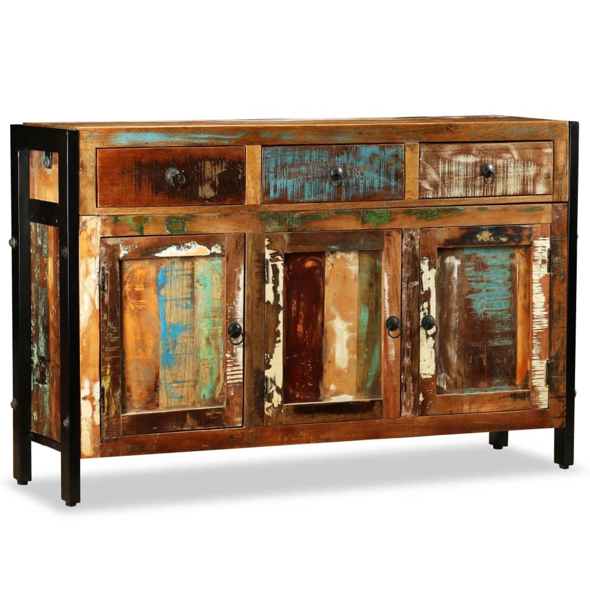 Voir la diapositive 2 : VIDAXL Buffet Bois de recuperation massif 120x35x76 cm