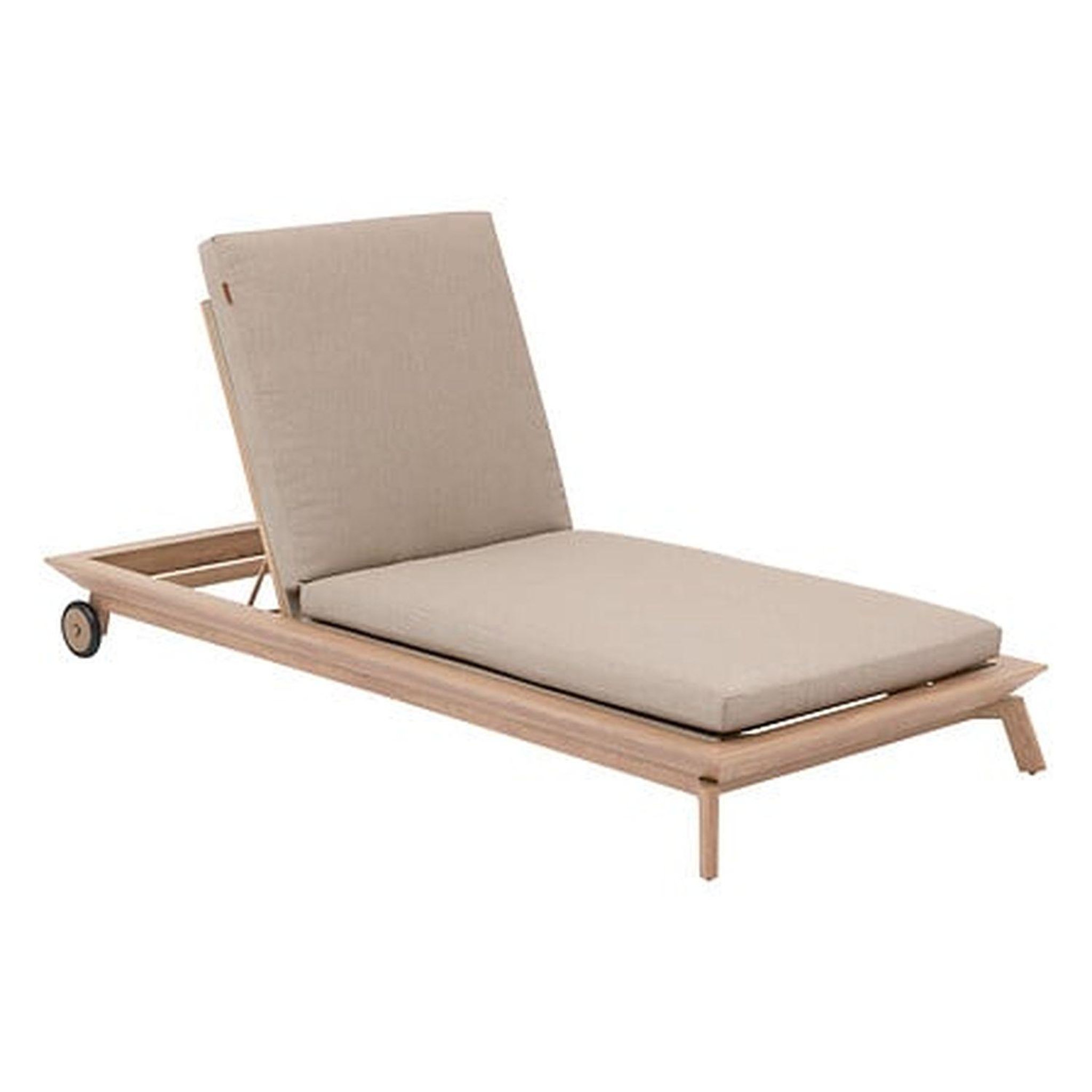 HESPERIDE Lit de piscine en aluminium et acier avec roues manissa - beige
