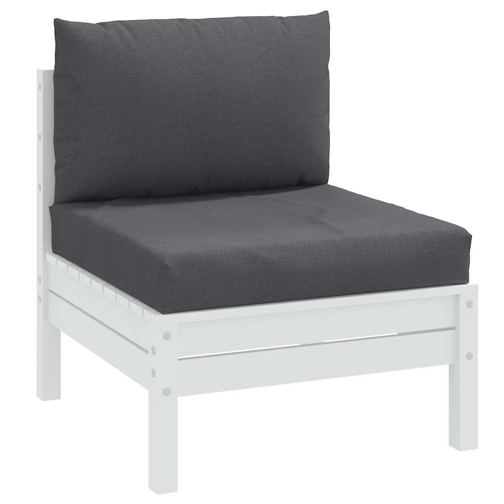 VIDAXL Coussins de palette lot de 2 anthracite melange tissu
