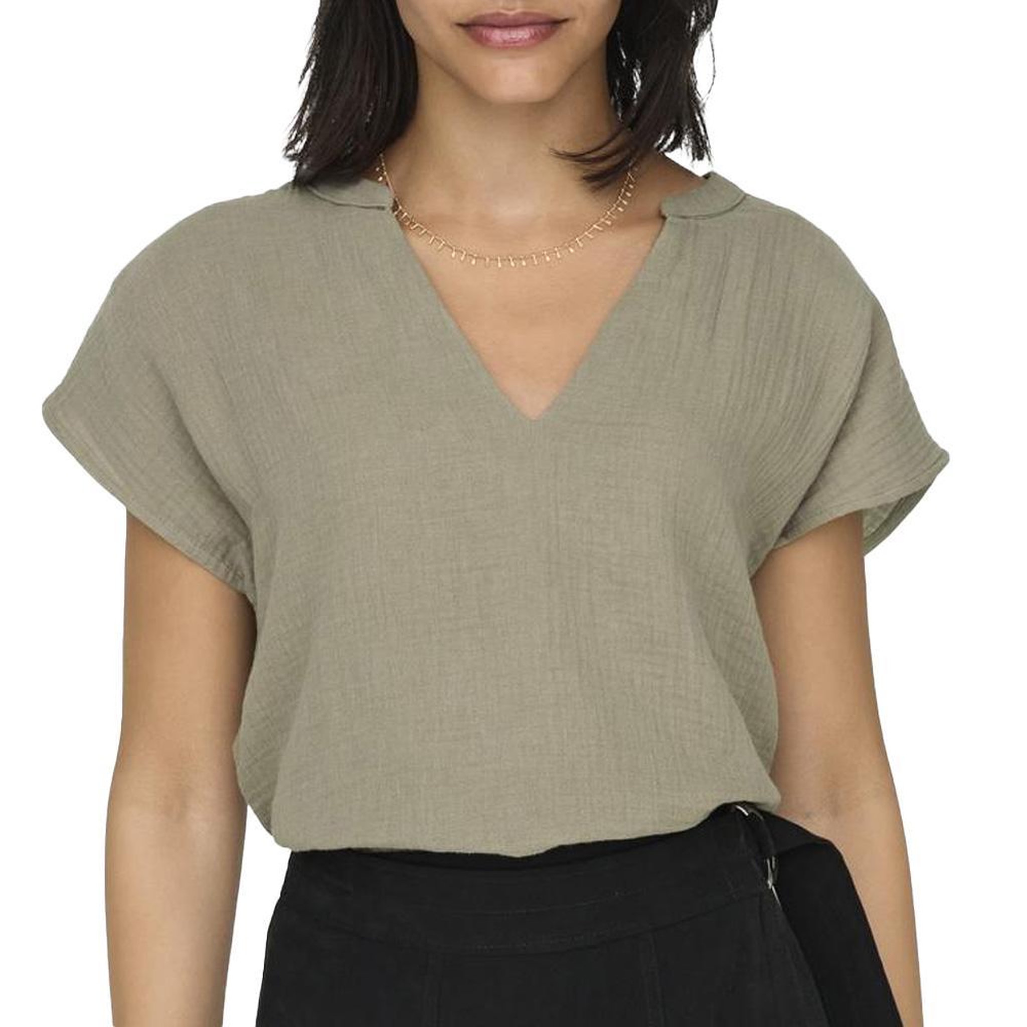 Voir la diapositive 1 : JACQUELINE DE YONG T-Shirt Marron Femme JDY Life