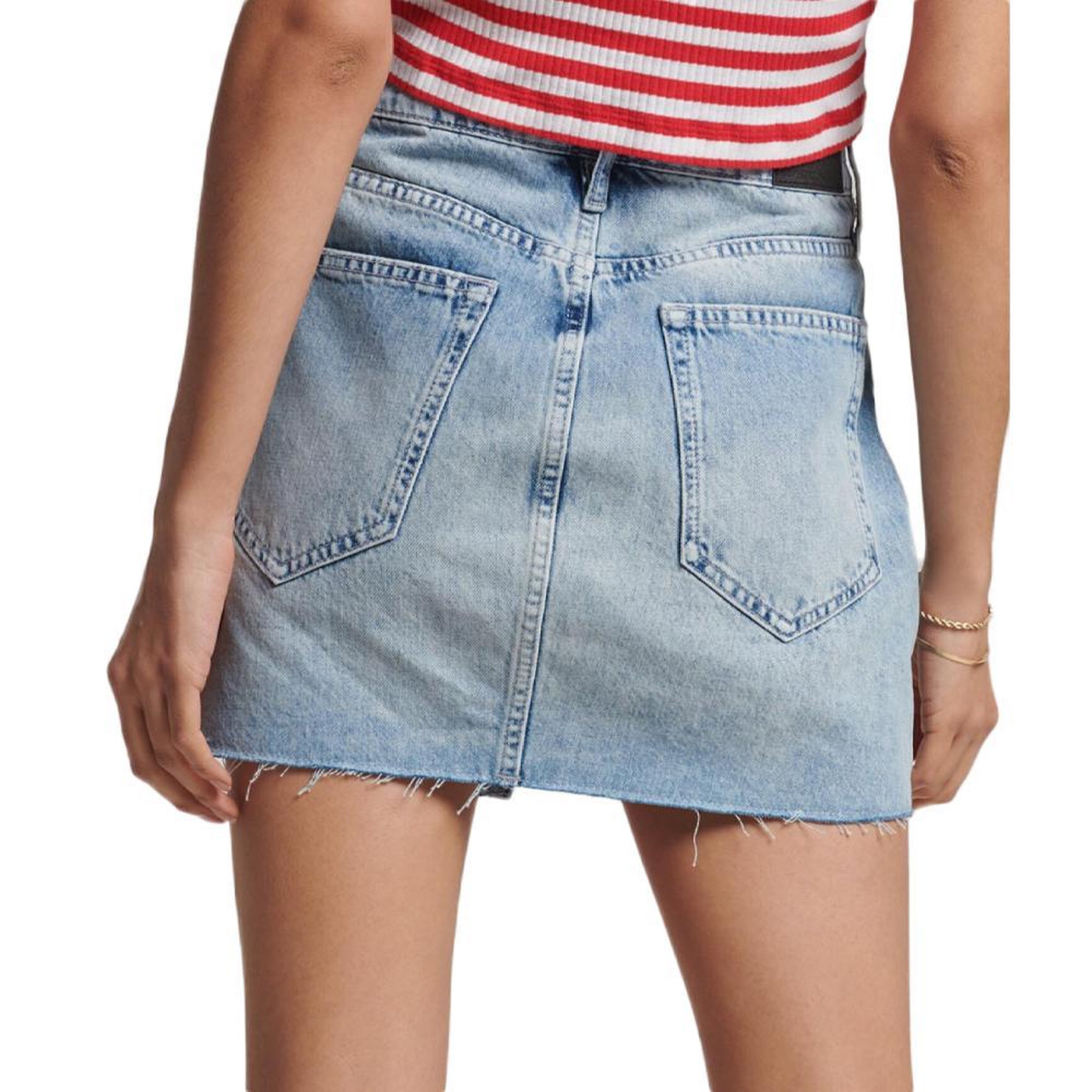 Voir la diapositive 2 : SUPERDRY Jupe en jean  Clair Femme Superdry Mini Skirt