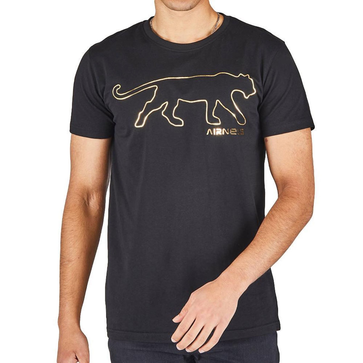 Airness T-shirt Noir Homme Airness Mk Gold