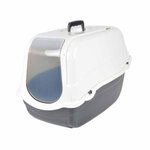 Paris Prix Litière pour Chat  Toilette  57cm Ivoire & Anthracite