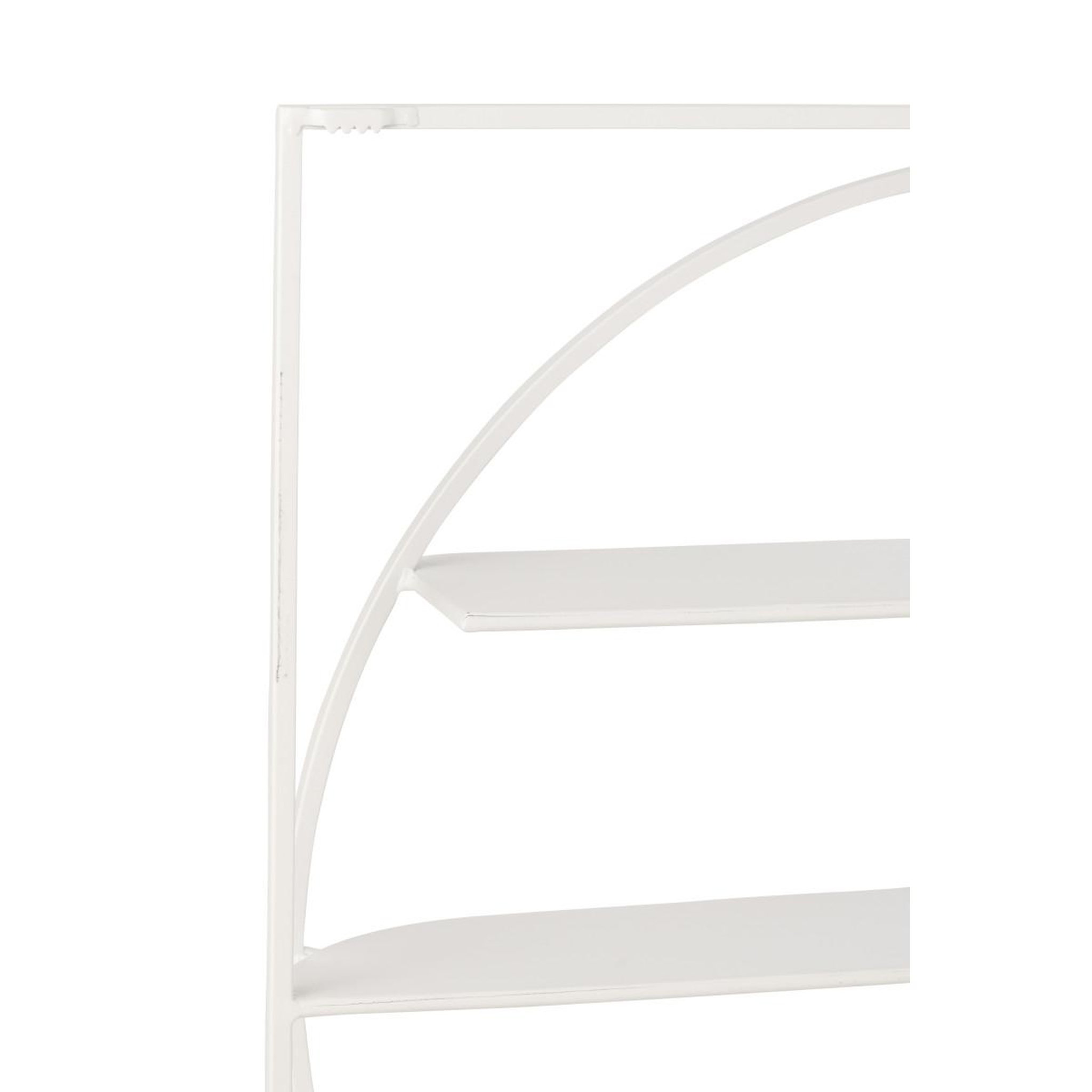 Voir la diapositive 5 : J-LINE Étagère murale en métal  news  80cm blanc