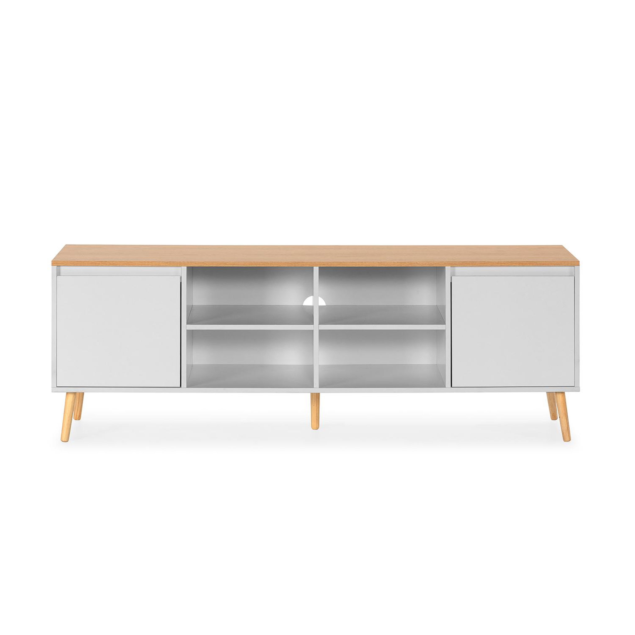 Voir la diapositive 4 : VS VENTA-STOCK Meuble Tv Desi 2 portes couleur Blanc