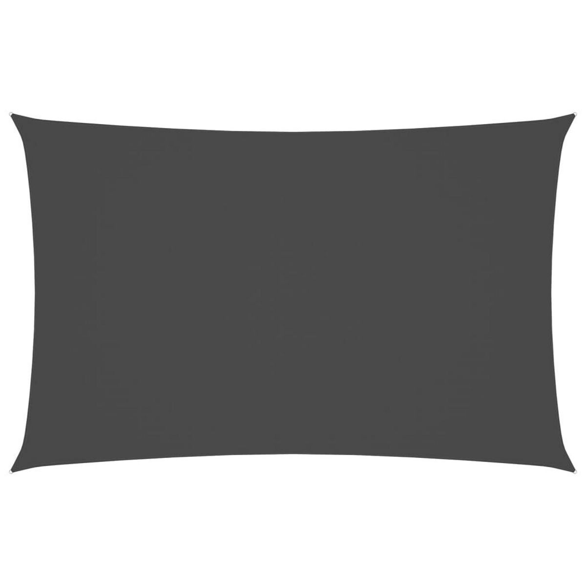 VIDAXL Voile de parasol tissu oxford rectangulaire 2x5 m anthracite
