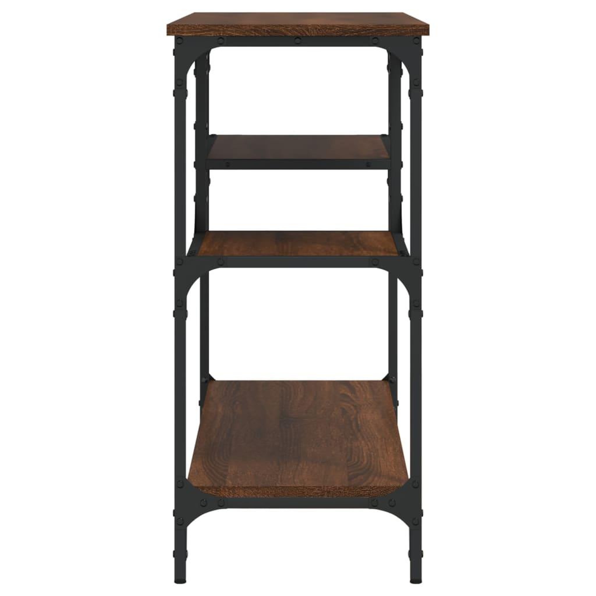 Voir la diapositive 5 : VIDAXL Table console avec etageres chene marron 100x35x75 cm