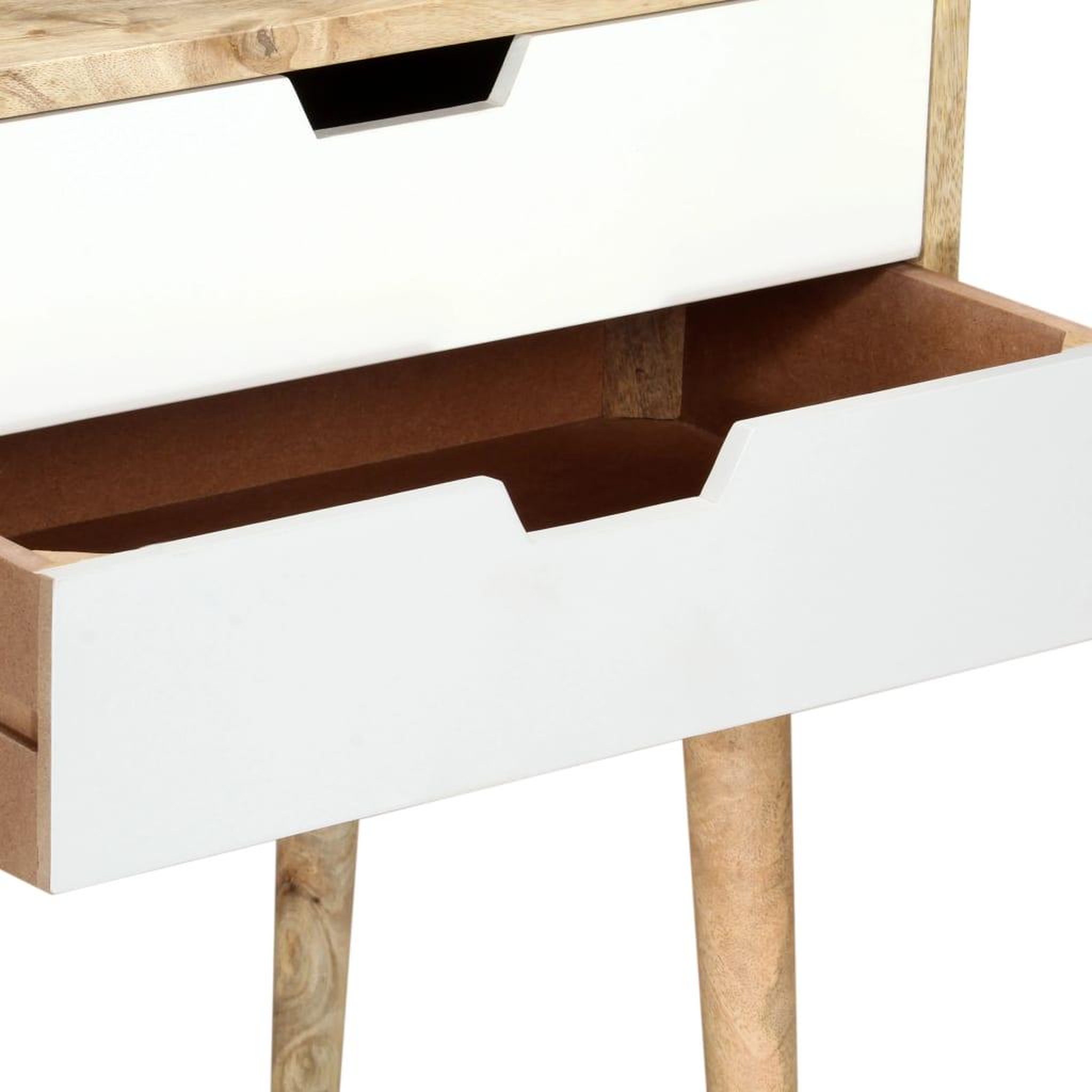 Voir la diapositive 5 : VIDAXL Table de chevet 47x35x59 cm bois de manguier massif