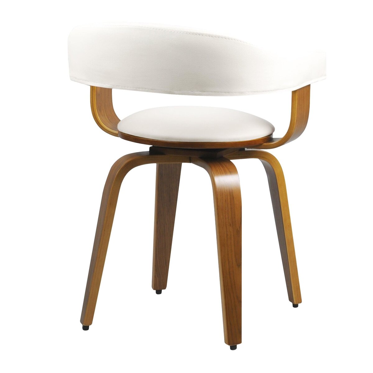 Rendez vous déco Chaise avec accoudoirs en cuir synthétique noir - Harold