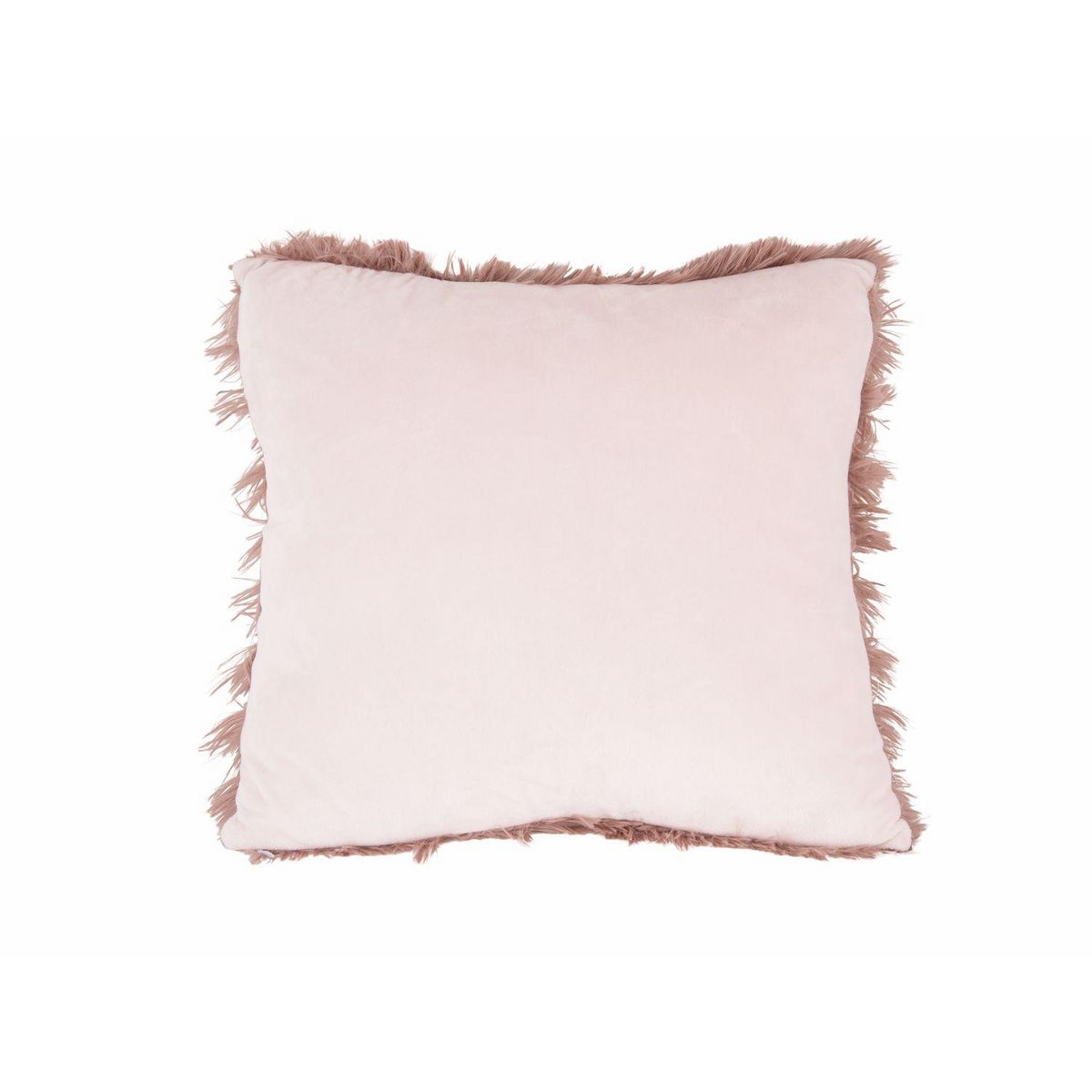 PRESENT TIME Coussin imitiation fourrure Jazz - Rose poudré