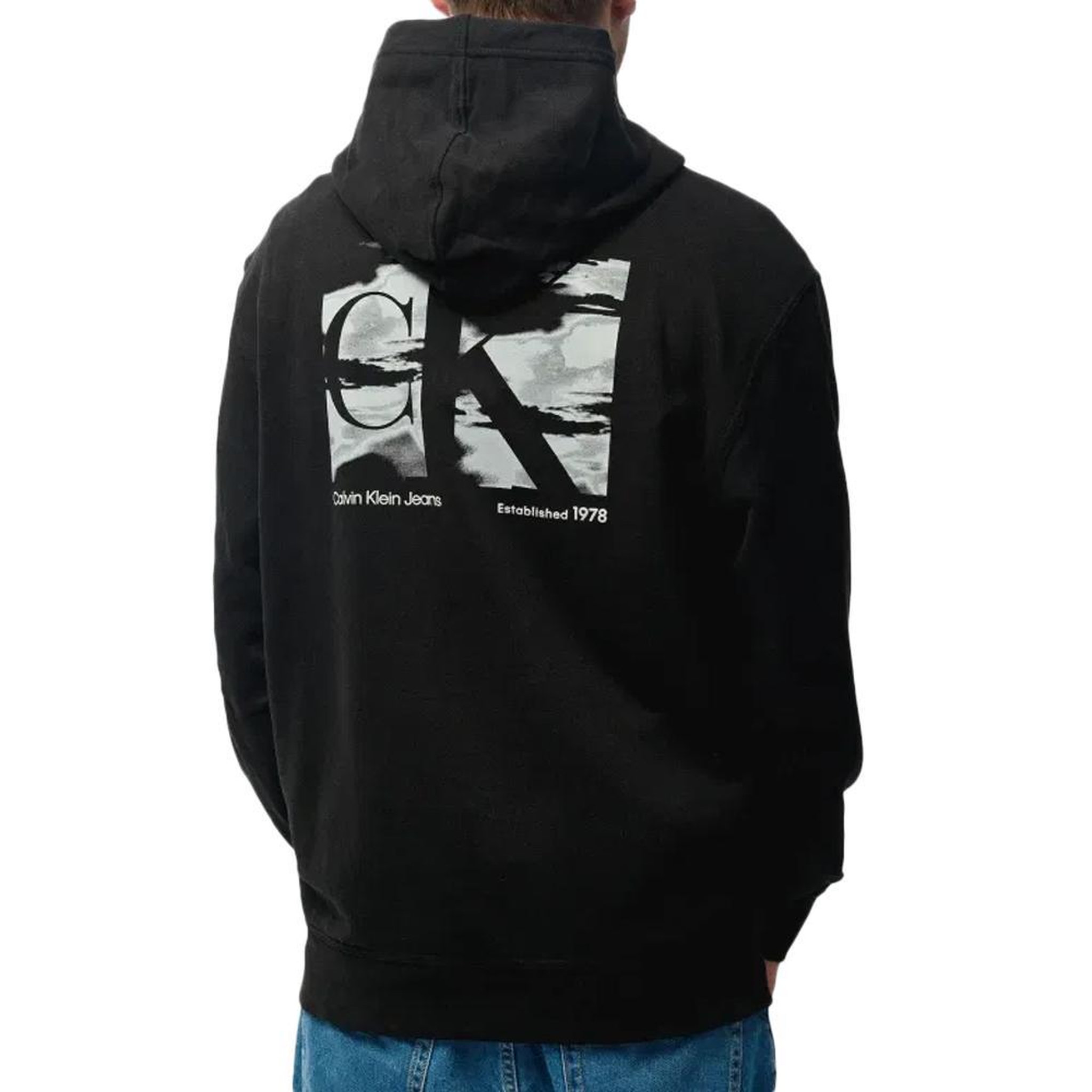 Voir la diapositive 2 : CALVIN KLEIN JEANS Sweat à capuche  Homme Calvin Klein Jeans Big Box Logo