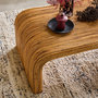 Voir la diapositive 3 : SWEEEK Table basse rectangulaire en rotin naturel. 110cm. bords arrondis. L 110 x P 60 x H 40cm