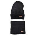 INFINITIF PARIS Pack Bonnet Tour de Cou INFINITIF. Coloris disponibles : Noir, Beige, Gris